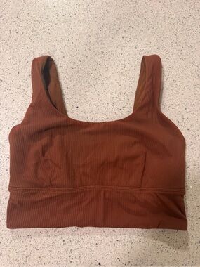 Lululemon Ribbed Brown Rust Sports Bra Small
